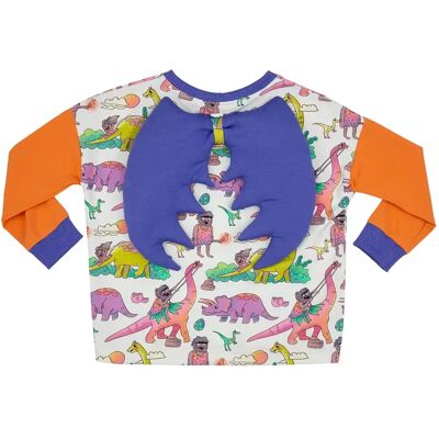 T-shirt manches longues avec ailes de ptérosaure enfant Raspberry Republic Dino Riders Rainbow Blanc 2/3 ans - Publicité T-shirt manches longues avec ailes de ptérosaure enfant Raspberry Republic Dino Riders Rainbow Blanc 2/3 ans - Publicité