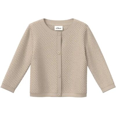 Cardigan en maille unisexe à motif structuré bébé s.Oliver Beige 3 mois - Publicité Cardigan en maille unisexe à motif structuré bébé s.Oliver Beige 3 mois - Publicité