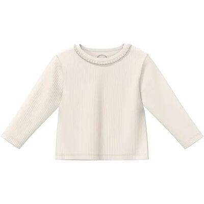 T-shirt à manches longues en côte avec bordure en dentelle bébé s.Oliver Beige 12 mois - Publicité T-shirt à manches longues en côte avec bordure en dentelle bébé s.Oliver Beige 12 mois - Publicité