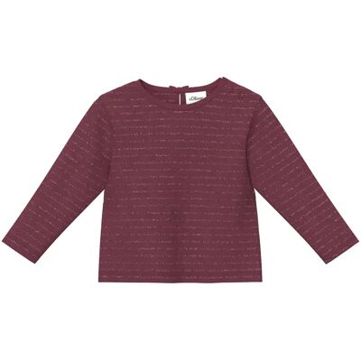 T-shirt à manches longues en maille côtelée avec boutons-pression bébé s.Oliver Rouge 9 mois - Publicité T-shirt à manches longues en maille côtelée avec boutons-pression bébé s.Oliver Rouge 9 mois - Publicité