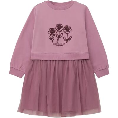 Robe sweat shirt avec application pailletée et jupe en tulle fille s.Oliver Rose 6 ans - Publicité Robe sweat shirt avec application pailletée et jupe en tulle fille s.Oliver Rose 6 ans - Publicité