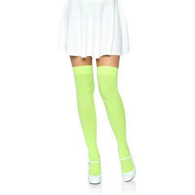 Bas autofixants en nylon femme Leg Avenue Vert TU - Publicité Bas autofixants en nylon femme Leg Avenue Vert TU - Publicité