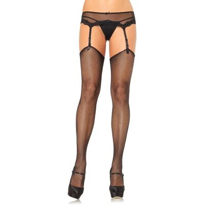 Bas jarretelles en résille femme Leg Avenue Noir TU - Publicité Bas jarretelles en résille femme Leg Avenue Noir TU - Publicité