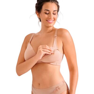 Soutien-gorge d'allaitement préformé sans armatures femme Lisca Lucy Beige 100E - Publicité Soutien-gorge d'allaitement préformé sans armatures femme Lisca Lucy Beige 100E - Publicité