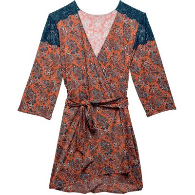 Kimono femme Pomm'Poire Metro Marron 42/44 - Publicité Kimono femme Pomm'Poire Metro Marron 42/44 - Publicité