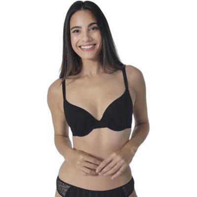Soutien-gorge viscose femme Sassa Natural Stripe Noir 90B - Publicité Soutien-gorge viscose femme Sassa Natural Stripe Noir 90B - Publicité