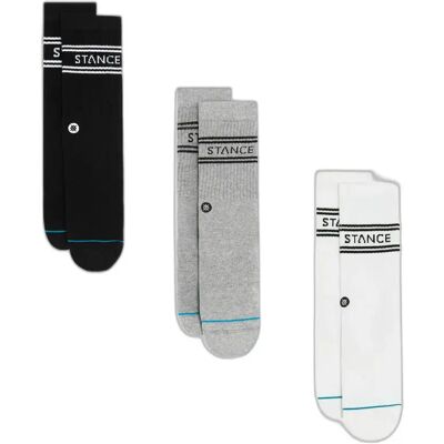 Lot de 3 Chaussettes Stance Basic Crew Multicolore 38/42 - Publicité Lot de 3 Chaussettes Stance Basic Crew Multicolore 38/42 - Publicité