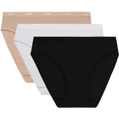 Lot de 3 Culotte femme DIM Coton Stretch Pockets Eco Blanc 36/38 - Publicité Lot de 3 Culotte femme DIM Coton Stretch Pockets Eco Blanc 36/38 - Publicité
