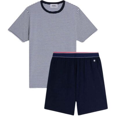 Ensemble de pyjama Le Slip Français Jeason Bleu L - Publicité Ensemble de pyjama Le Slip Français Jeason Bleu L - Publicité