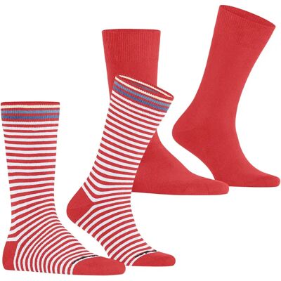 Chaussettes Burlington Everyday Stripe (x2) Rouge 40/46 - Publicité Chaussettes Burlington Everyday Stripe (x2) Rouge 40/46 - Publicité