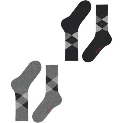 Chaussettes Burlington Everyday Argyle (x2) Gris 40/46 - Publicité Chaussettes Burlington Everyday Argyle (x2) Gris 40/46 - Publicité