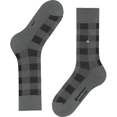 Chaussettes Burlington Buffalo Check Gris 40/46 - Publicité Chaussettes Burlington Buffalo Check Gris 40/46 - Publicité