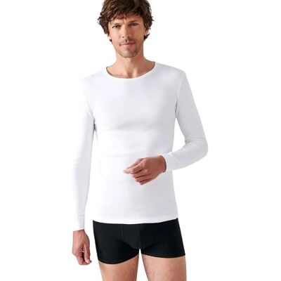T-shirt manches longues col rond Damart Thermolactyl Blanc L - Publicité T-shirt manches longues col rond Damart Thermolactyl Blanc L - Publicité