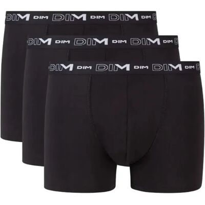 Lot de 3 Boxer DIM Coton Stretch Noir 2XL - Publicité Lot de 3 Boxer DIM Coton Stretch Noir 2XL - Publicité
