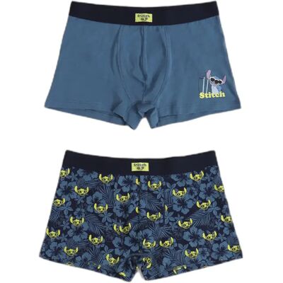 Boxer Disney Lilo & Stitch (x2) Bleu S - Publicité Boxer Disney Lilo & Stitch (x2) Bleu S - Publicité