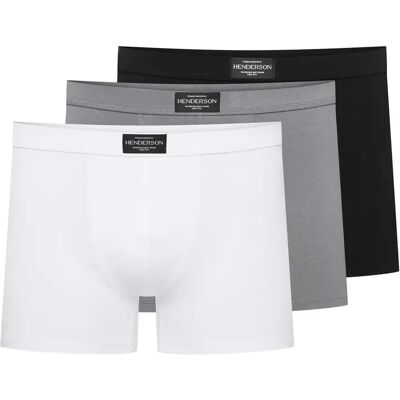 Boxer Henderson Main (x3) Blanc M - Publicité Boxer Henderson Main (x3) Blanc M - Publicité
