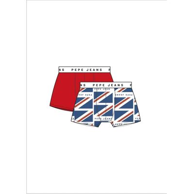 boxers Pepe Jeans Flag (x2) Bleu S - Publicité boxers Pepe Jeans Flag (x2) Bleu S - Publicité