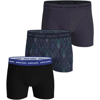 Boxer emblématiques coton extensible Björn Borg (x3) Multicolore L - Publicité Boxer emblématiques coton extensible Björn Borg (x3) Multicolore L - Publicité