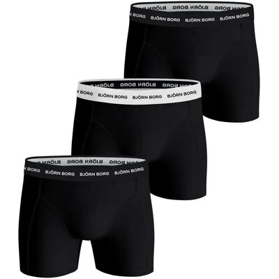 Boxer en coton extensible Björn Borg (x3) Noir L - Publicité Boxer en coton extensible Björn Borg (x3) Noir L - Publicité
