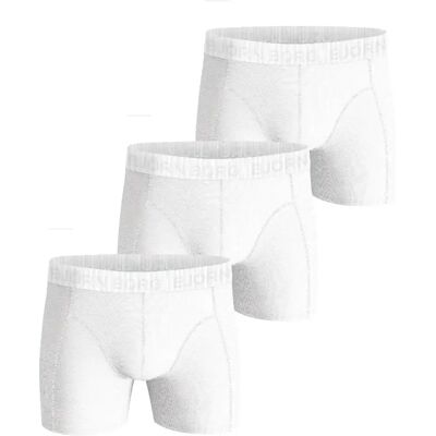 Boxer cotton extensible Björn Borg (x3) Blanc L - Publicité Boxer cotton extensible Björn Borg (x3) Blanc L - Publicité