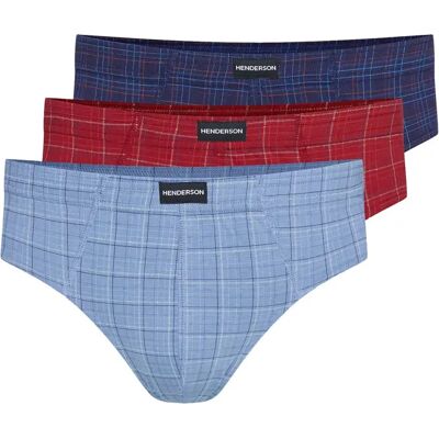 Slip Henderson Classic (x3) Turquoise L - Publicité Slip Henderson Classic (x3) Turquoise L - Publicité
