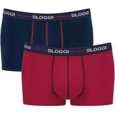 Boxers taille basse Sloggi Start (x2) Bleu S - Publicité Boxers taille basse Sloggi Start (x2) Bleu S - Publicité