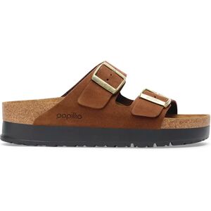 Sandales cuir Birkenstock Arizona PAP Flex Platform Nubuck Marron 39 Étroit - Publicité Sandales cuir Birkenstock Arizona PAP Flex Platform Nubuck Marron 39 Étroit - Publicité