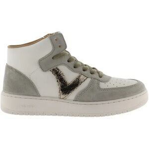 Baskets montantes en cuir fendu effet métallisé femme Victoria Madrid Vert 39 - Publicité Baskets montantes en cuir fendu effet métallisé femme Victoria Madrid Vert 39 - Publicité