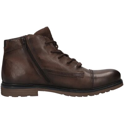 Bottines à lacets en cuir Bugatti dark brown Marron 46 - Publicité Bottines à lacets en cuir Bugatti dark brown Marron 46 - Publicité