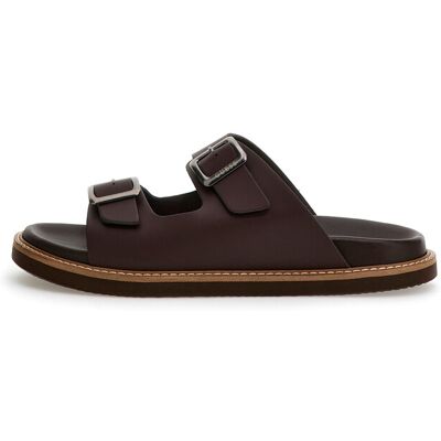 Sandales cuir véritable Guess Sapata Marron 44 - Publicité Sandales cuir véritable Guess Sapata Marron 44 - Publicité