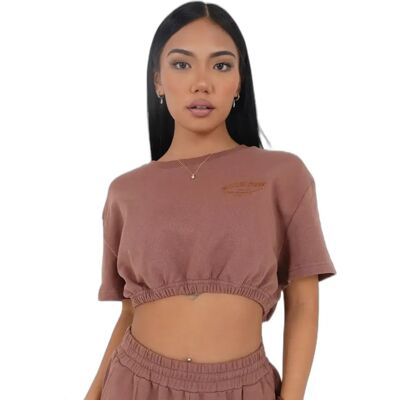 T-shirt femme Sixth June Embroidery Marron S - Publicité T-shirt femme Sixth June Embroidery Marron S - Publicité