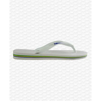 Tongs Havaianas Brasil Logo Blanc 31/32 - Publicité Tongs Havaianas Brasil Logo Blanc 31/32 - Publicité