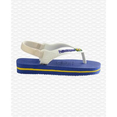 Tongs Havaianas bébé Brasil Logo II Bleu 23 - Publicité Tongs Havaianas bébé Brasil Logo II Bleu 23 - Publicité