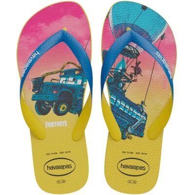 Tongs Havaianas Top Fortnite Jaune 41/42 - Publicité Tongs Havaianas Top Fortnite Jaune 41/42 - Publicité
