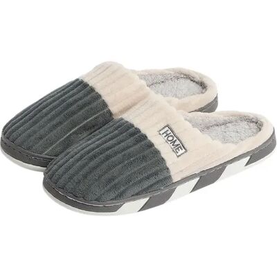 Pantoufles bicolores Admas Home Gris 42/43 - Publicité Pantoufles bicolores Admas Home Gris 42/43 - Publicité