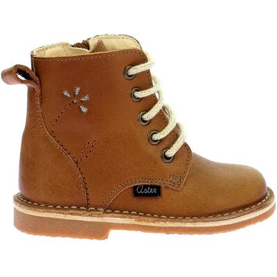 Bottines en cuir enfant Aster Abotine Marron 29 - Publicité Bottines en cuir enfant Aster Abotine Marron 29 - Publicité