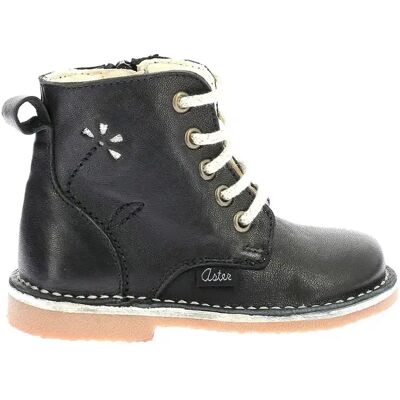Bottines en cuir enfant Aster Abotine Noir 35 - Publicité Bottines en cuir enfant Aster Abotine Noir 35 - Publicité