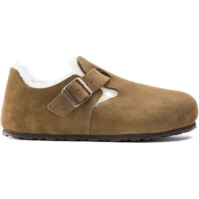 Sabots cuir suède Birkenstock London Marron 45 Étroit - Publicité Sabots cuir suède Birkenstock London Marron 45 Étroit - Publicité