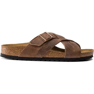Sandales cuir huilé Birkenstock Lugano Marron 35 Étroit - Publicité Sandales cuir huilé Birkenstock Lugano Marron 35 Étroit - Publicité