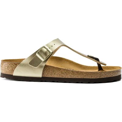 Sandales femme Birkenstock Gizeh Birko-Flor Doré 40 - Publicité Sandales femme Birkenstock Gizeh Birko-Flor Doré 40 - Publicité