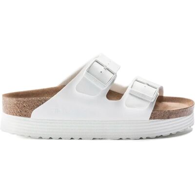 Sandales femme Birkenstock Arizona grooved Birko-Flor Blanc 37 Étroit - Publicité Sandales femme Birkenstock Arizona grooved Birko-Flor Blanc 37 Étroit - Publicité