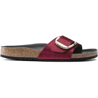 Mules en velours à grosse boucle femme Birkenstock Madrid Rouge 35 Étroit - Publicité Mules en velours à grosse boucle femme Birkenstock Madrid Rouge 35 Étroit - Publicité