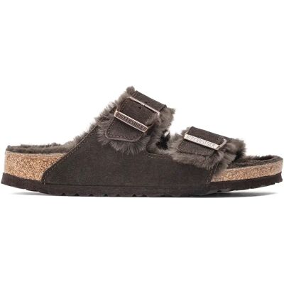 Sandales Birkenstock Arizona Suede Leather Fur Marron 43 Étroit - Publicité Sandales Birkenstock Arizona Suede Leather Fur Marron 43 Étroit - Publicité