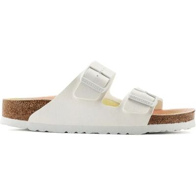 Mules femme Birkenstock Arizona Birko-Flor Blanc 36 - Publicité Mules femme Birkenstock Arizona Birko-Flor Blanc 36 - Publicité
