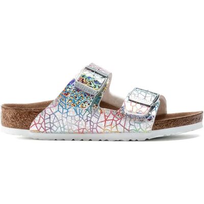 Sandales microfibre jeune fille Birkenstock Arizona Argenté 31 Étroit - Publicité Sandales microfibre jeune fille Birkenstock Arizona Argenté 31 Étroit - Publicité
