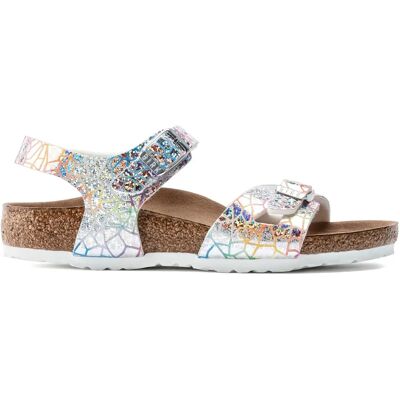 Sandales microfibre jeun fille Birkenstock Rio Argenté 25 - Publicité Sandales microfibre jeun fille Birkenstock Rio Argenté 25 - Publicité