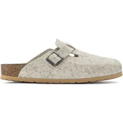Sabots en laine Birkenstock Boston Blanc 38 - Publicité Sabots en laine Birkenstock Boston Blanc 38 - Publicité