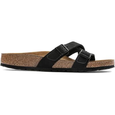 Sandales cuir nubuck femme Birkenstock Yao Noir 35 - Publicité Sandales cuir nubuck femme Birkenstock Yao Noir 35 - Publicité