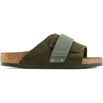 Sandales cuir nubuck suède Birkenstock Kyoto Vert 47 - Publicité Sandales cuir nubuck suède Birkenstock Kyoto Vert 47 - Publicité