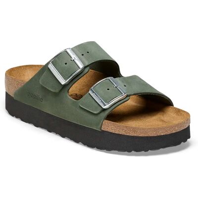 Mules femme Birkenstock Arizona Platform Vert 37 Étroit - Publicité Mules femme Birkenstock Arizona Platform Vert 37 Étroit - Publicité